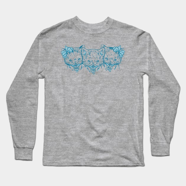 Happy Kittens, Rude Kittens - NSFW Long Sleeve T-Shirt by bigbadrobot